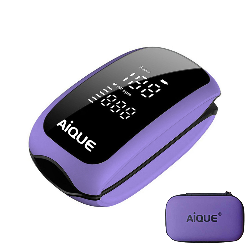 Pulse Oximeter Fingertip Rechargeable - AiQUE Pulsossimetro digitale ricaricabile per dito