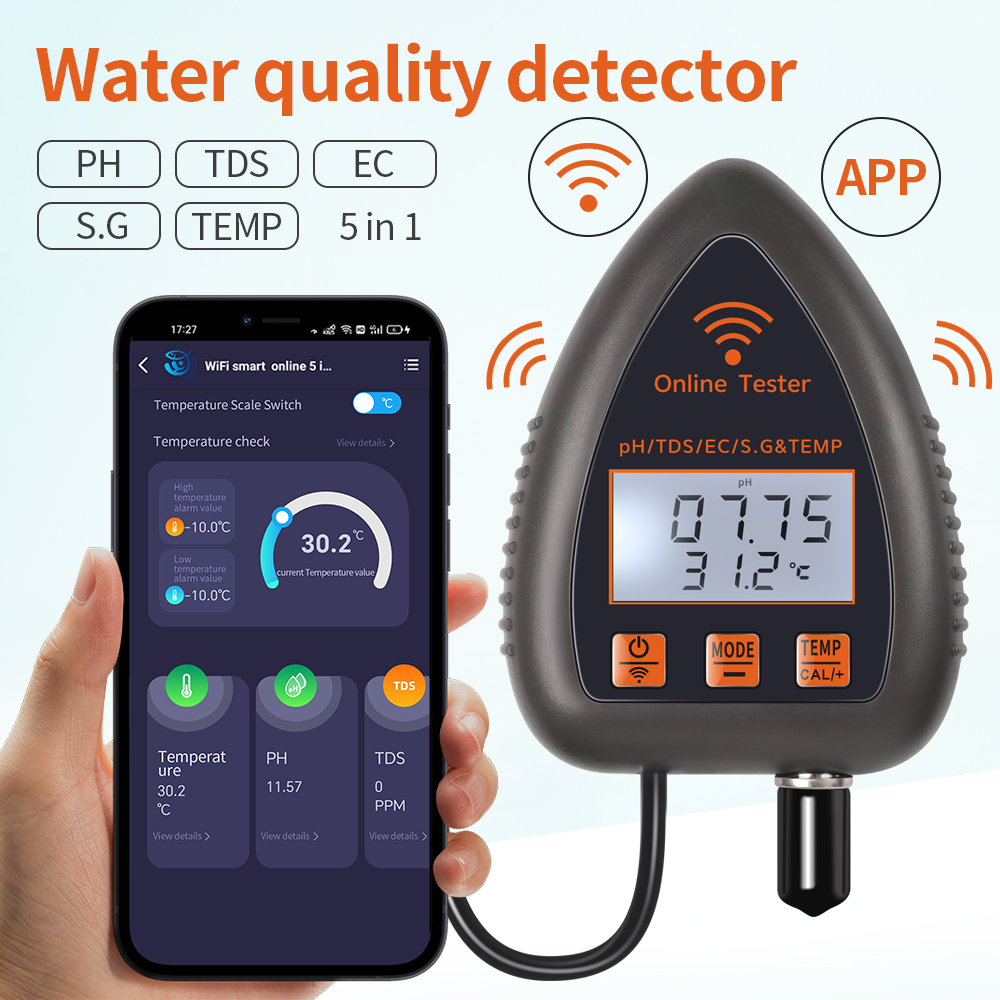 Tuya WiFi 5 in 1 TDS/EC/SALT/S - Ph Meter Digital Water Tester recensione e prezzo