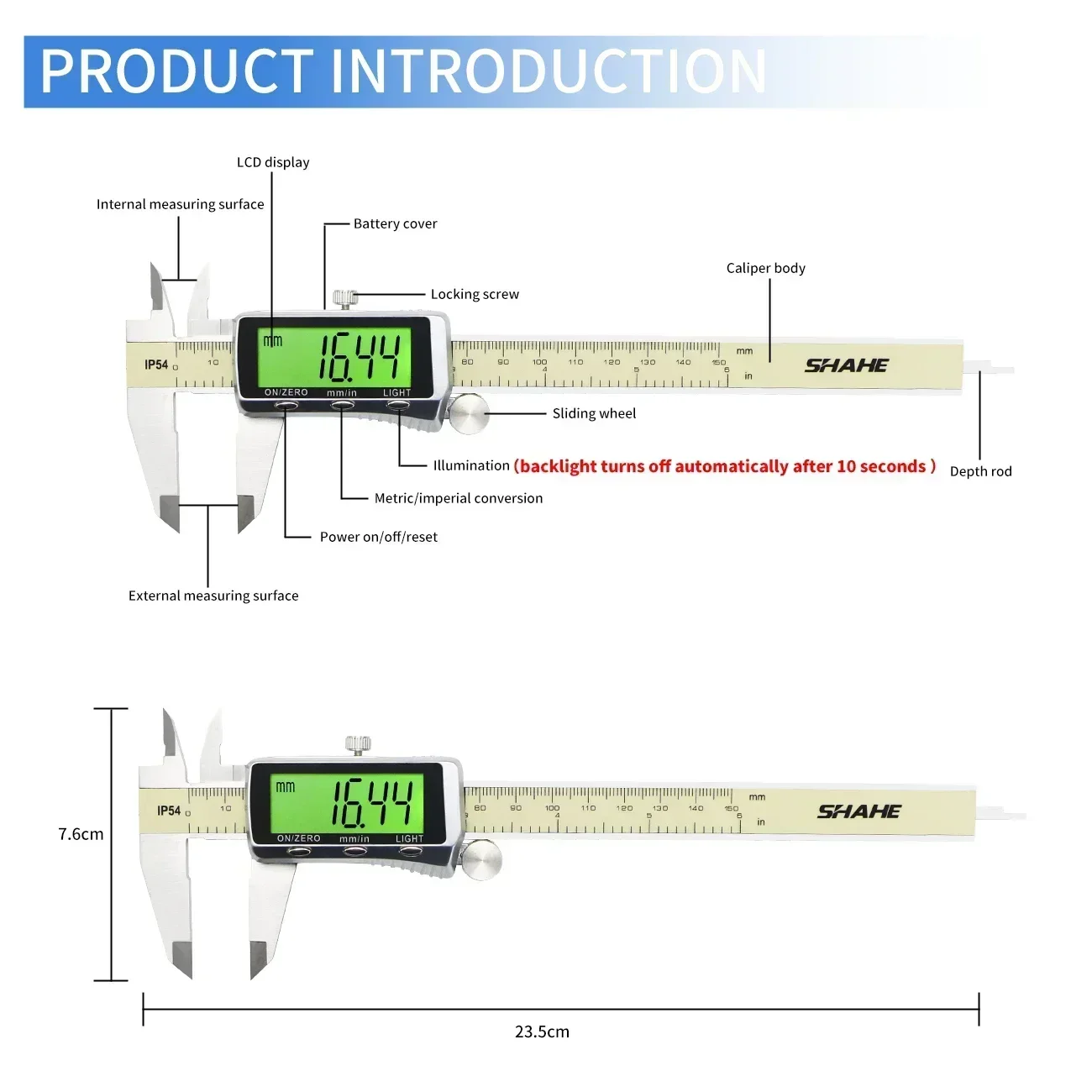 SHAHE Nuovo Calibro Digitale 0 - Digital Caliper 150Mm Stainless Steel recensione e prezzo